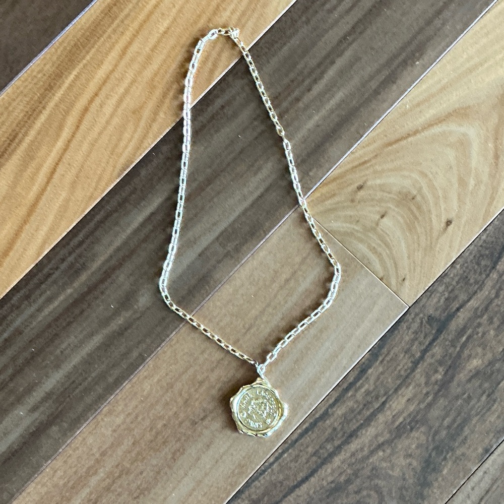 Karl Lagerfeld Gold Medallion Necklace